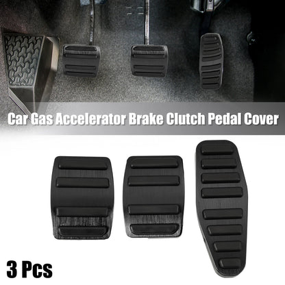 3 Pcs Gas Brake Clutch Pedal Cover for Suzuki Jimny (2018–2023) Black