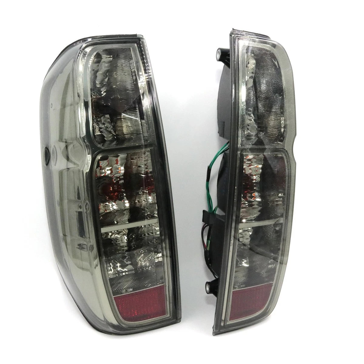 Set of 2 Smoke Lens Rear Tail Light Lamps for Nissan Navara D40 (2005–2015)