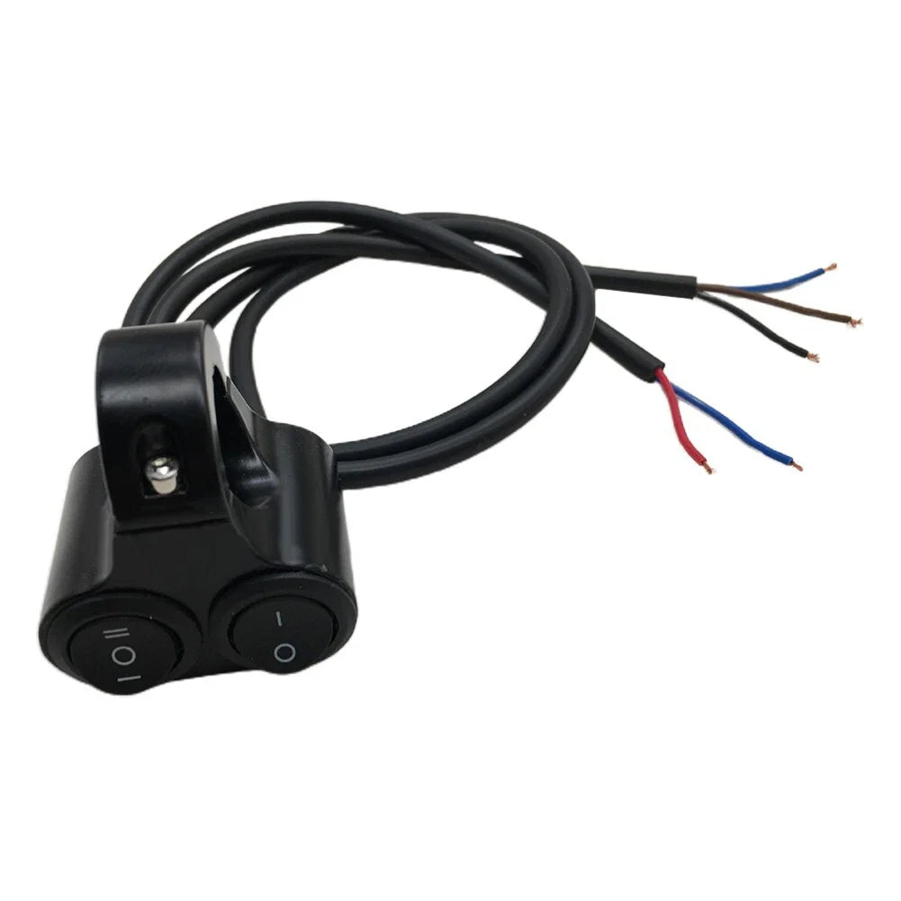 10A Switch 22mm 7/8" Dual Button Fittings Fog Spot Light Handlebar for ATV