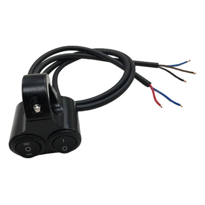10A Switch 22mm 7/8" Dual Button Fittings Fog Spot Light Handlebar for ATV