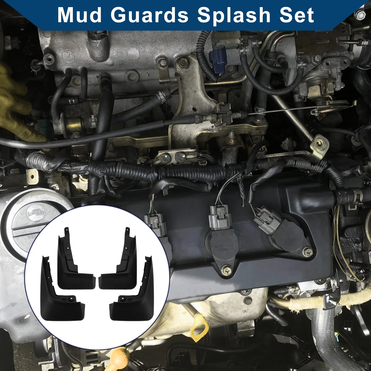 Set of 4 Mud Flaps Splash Guards for BMW X7 G07 (2019–2023)