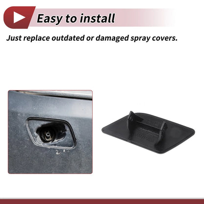 Pair Front Left & Right Washer Nozzle Cover Caps for BMW X1 Unpainted