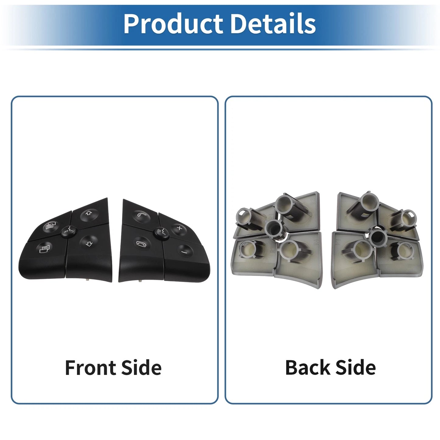 Steering Wheel Buttons Set of 10 for Mercedes-Benz (No. 1648207910)