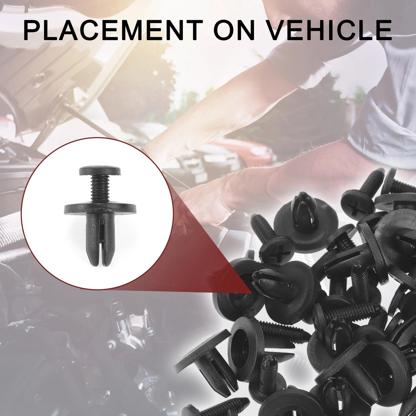 100 Pcs Front Fender Skirt Clip for Honda Prelude (1992–1996)