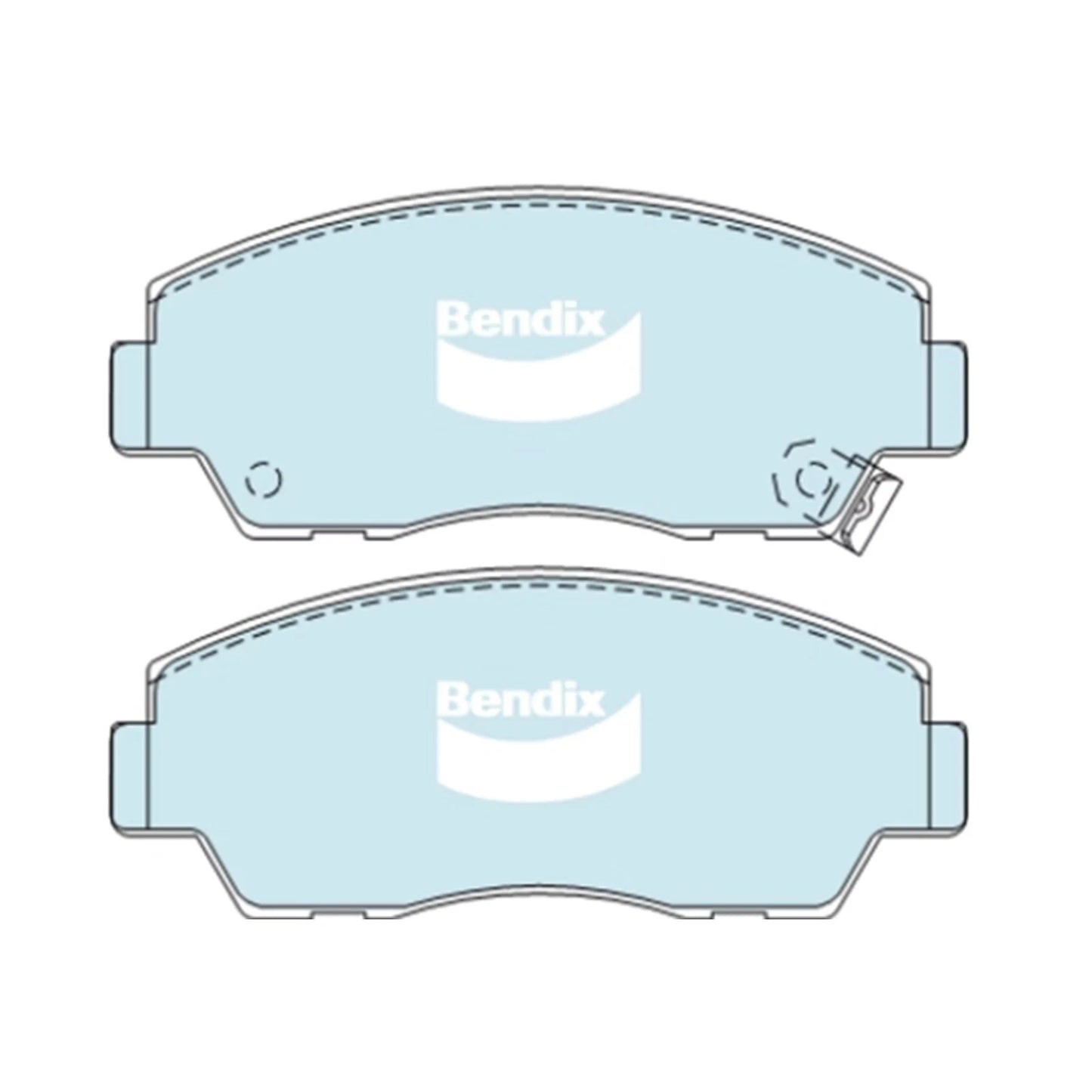 Set of 4 Front Disc Brake Pads for Mazda B2000 (1985–1988)