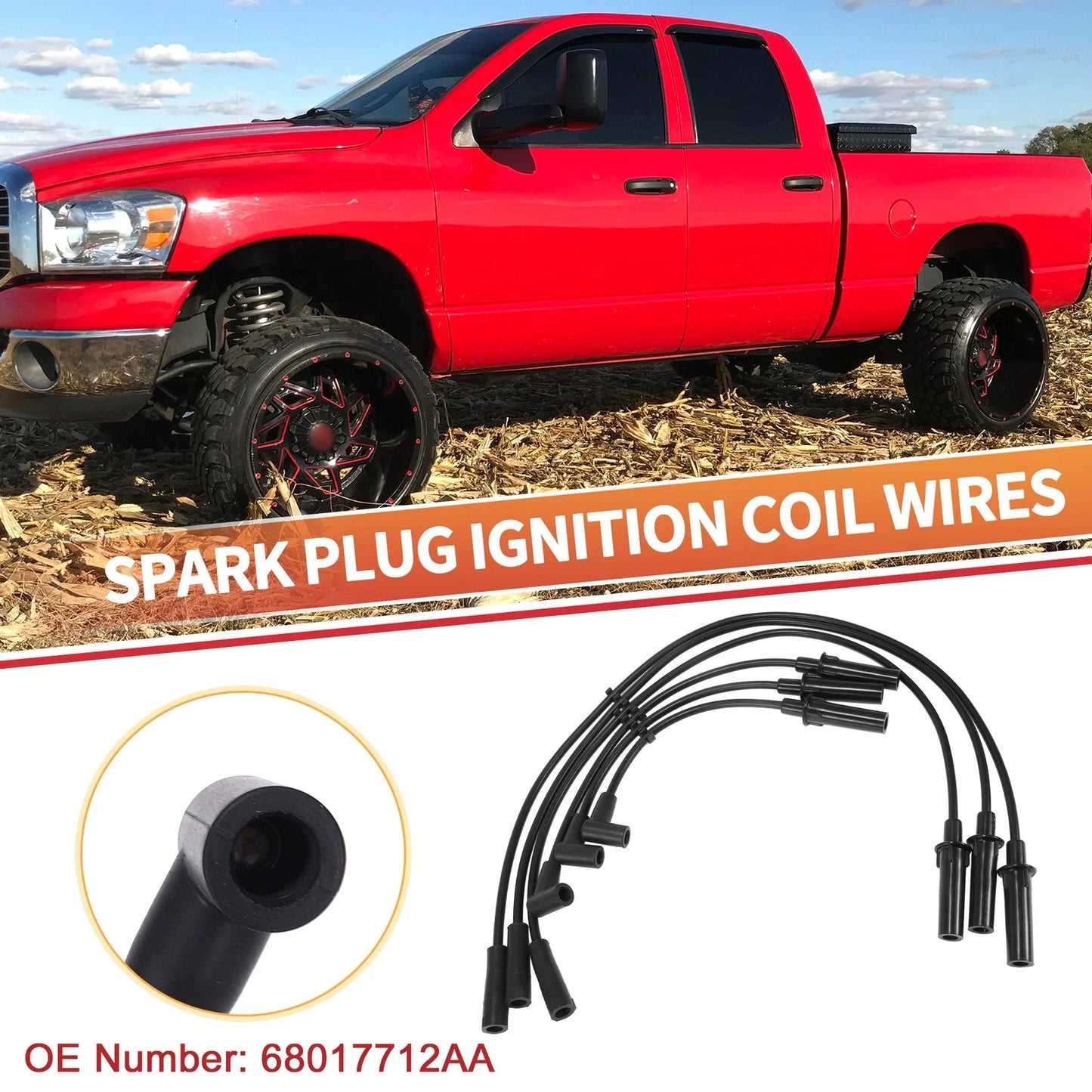 7 x Spark Plug Wire Ignition Coil Cables for Dodge Dakota (1999-2003)