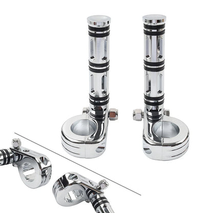 Engine Guard Bar Foot Pegs for Harley Yamaha (25-32mm, Chrome)