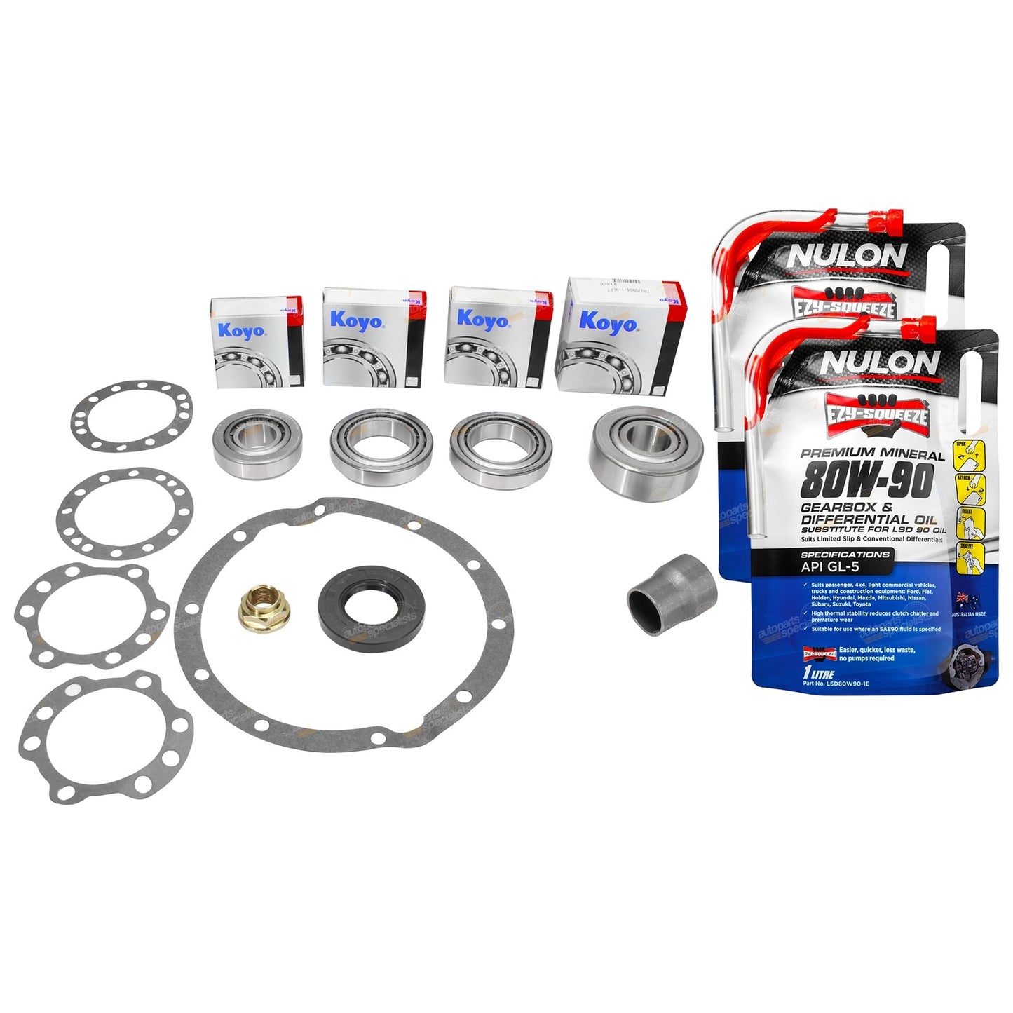 Rear Differential Rebuild Kit + Oil for Hilux 2WD (RZN149, RZN154, LN147)
