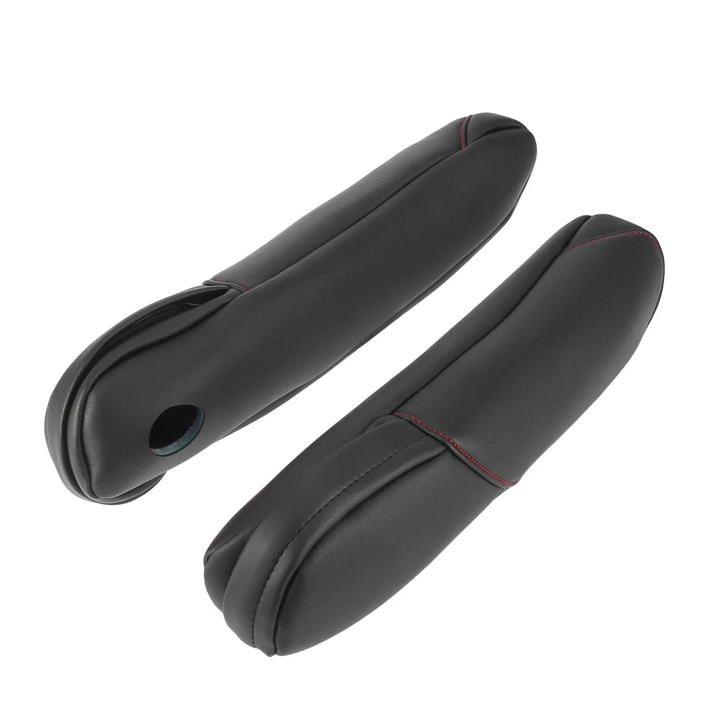 Car Front Seat Armrest Cover Black with Red Line for Honda CR-V (2010-2011)