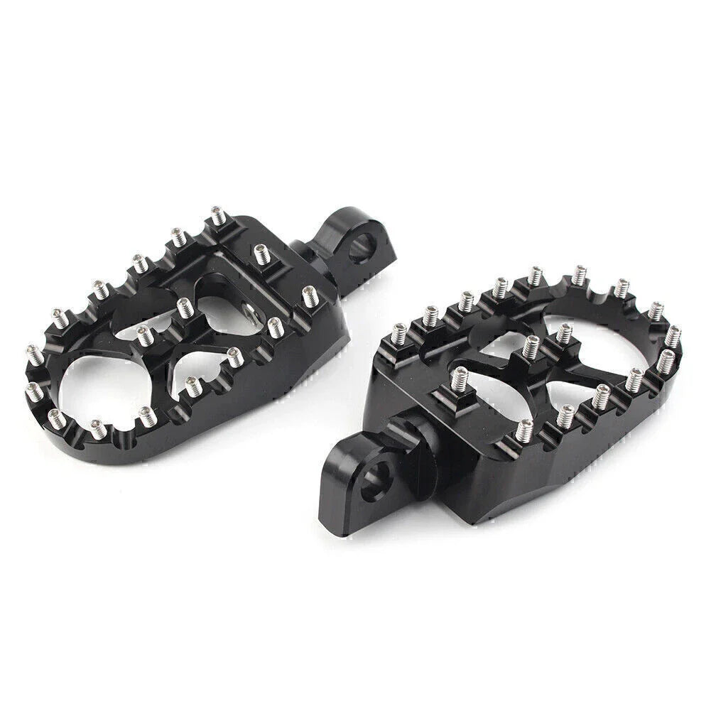 Black  Wide Fat Foot Pegs MX Style for Harley Dyna Sportster Bobber