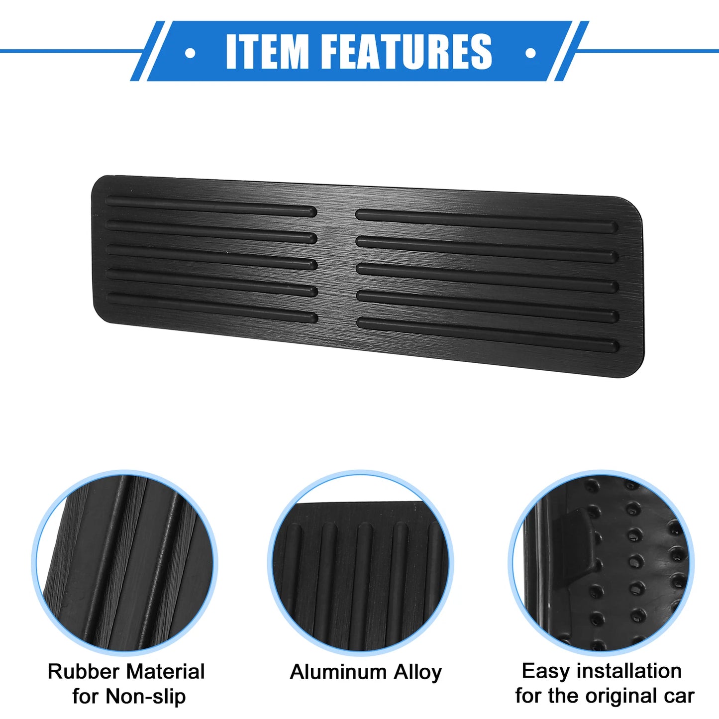 3 Pcs Gas Brake Foot Rest Pedal for Ford Explorer (2020–2023) Black