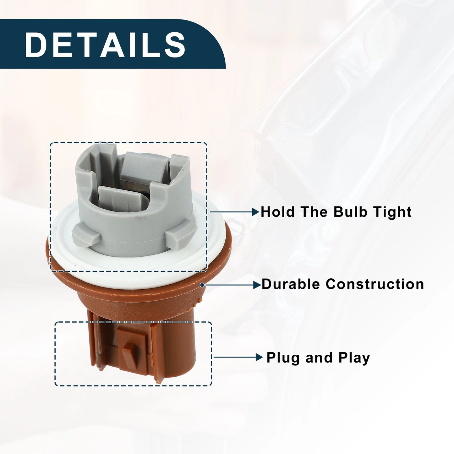 Turn Signal Light Socket for Dodge Grand Caravan (2011–2020) 3 Pins No.68030801AA