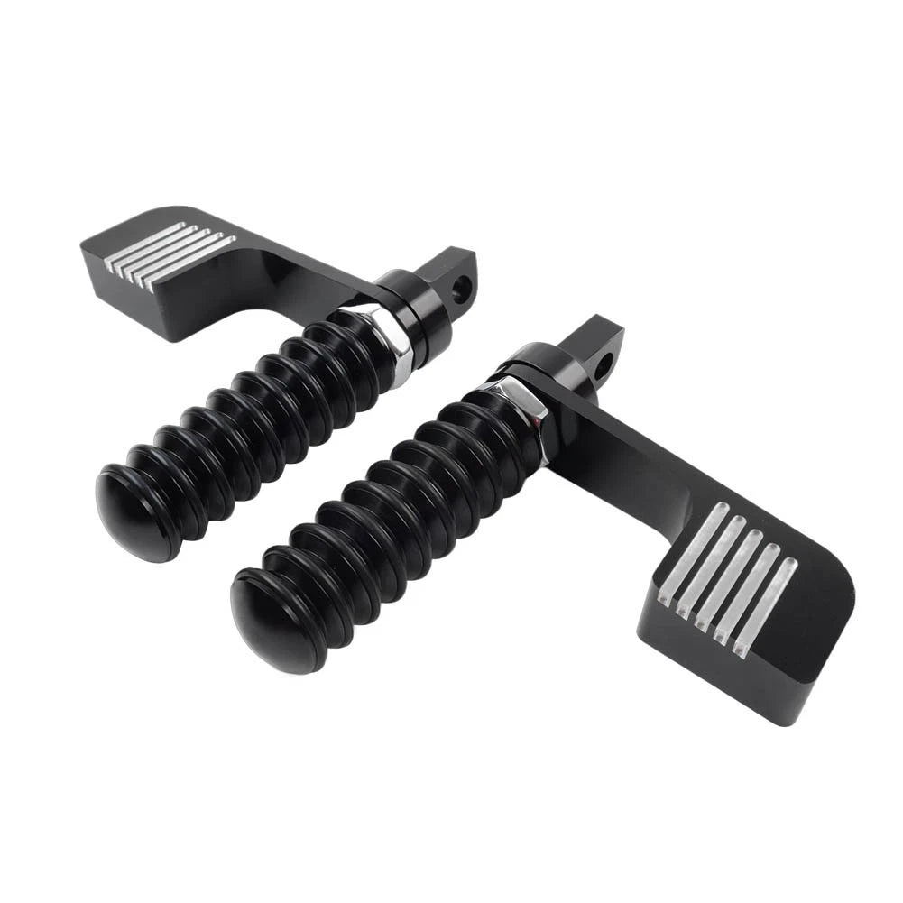 Black Spun Blade Front Axle Caps Nut Covers for Harley Softail Dyna