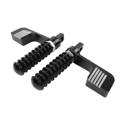 Black Spun Blade Front Axle Caps Nut Covers for Harley Softail Dyna