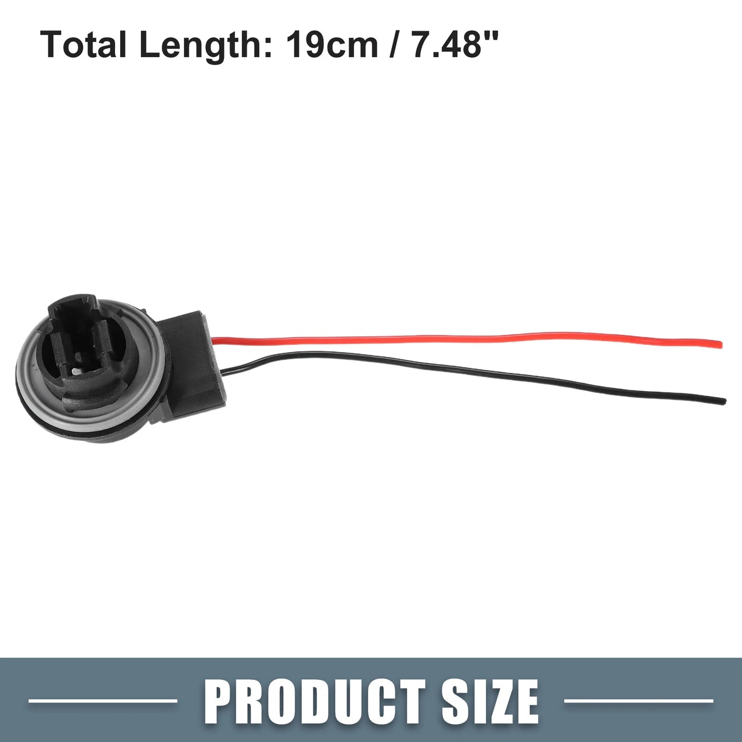 Set of 2 3156 Wire Harness Pigtail Socket for LED Brake Turn Signal Lights