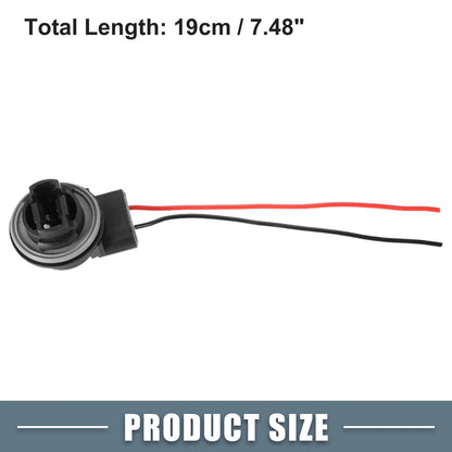 Set of 2 3156 Wire Harness Pigtail Socket for LED Brake Turn Signal Lights