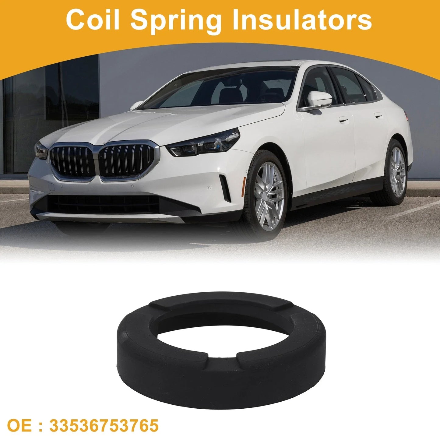 Upper Coil Spring Insulators Rubber for BMW 528i (2008 - 2010) 1 Pc