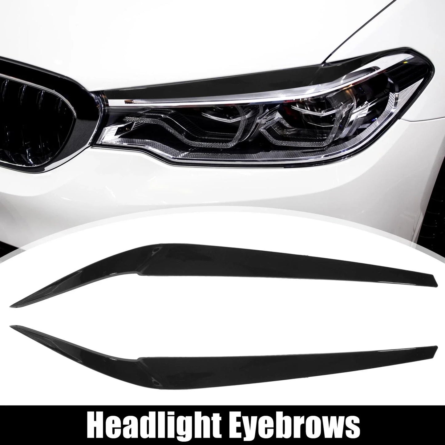Headlight Lid Cover Sticker 1 Pair for BMW G30 530i 540i M5 (2017-2022)
