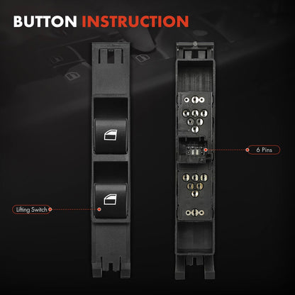 Power Window Switch for BMW 323Ci 328Ci 325Ci M3 (2001–2006) Front Left