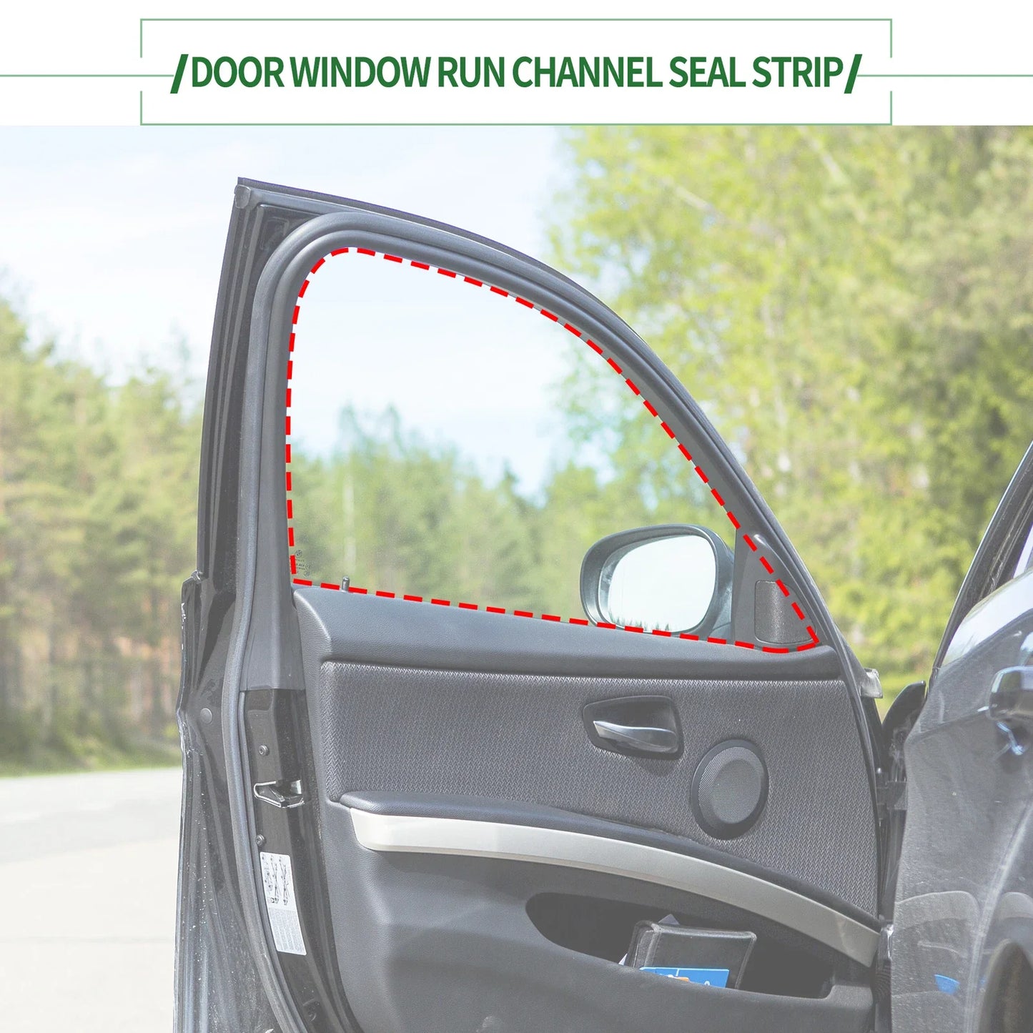 Front Left Door Window Run Channel Seal Strip for Honda Accord (2003-2007)