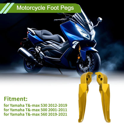 Foot Pegs for Yamaha T-Max 530 (2012–2019) - Gold Tone, 1 Pair