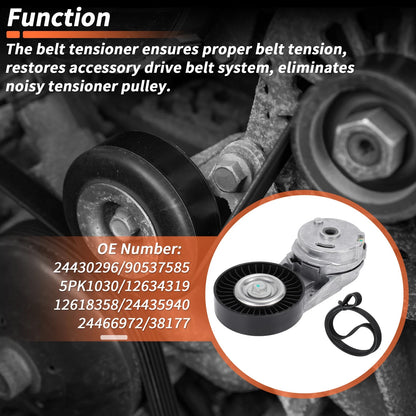 Set of 2 Drive Belt Tensioner Kit for Chevrolet Cobalt (2005–2010) 2.0L 4 Cyl
