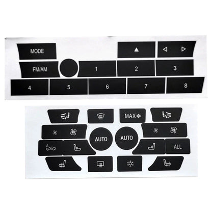 2 x Button Repair Stickers for BMW 7 Series F02 AC/Radio Controls (2009–2012)