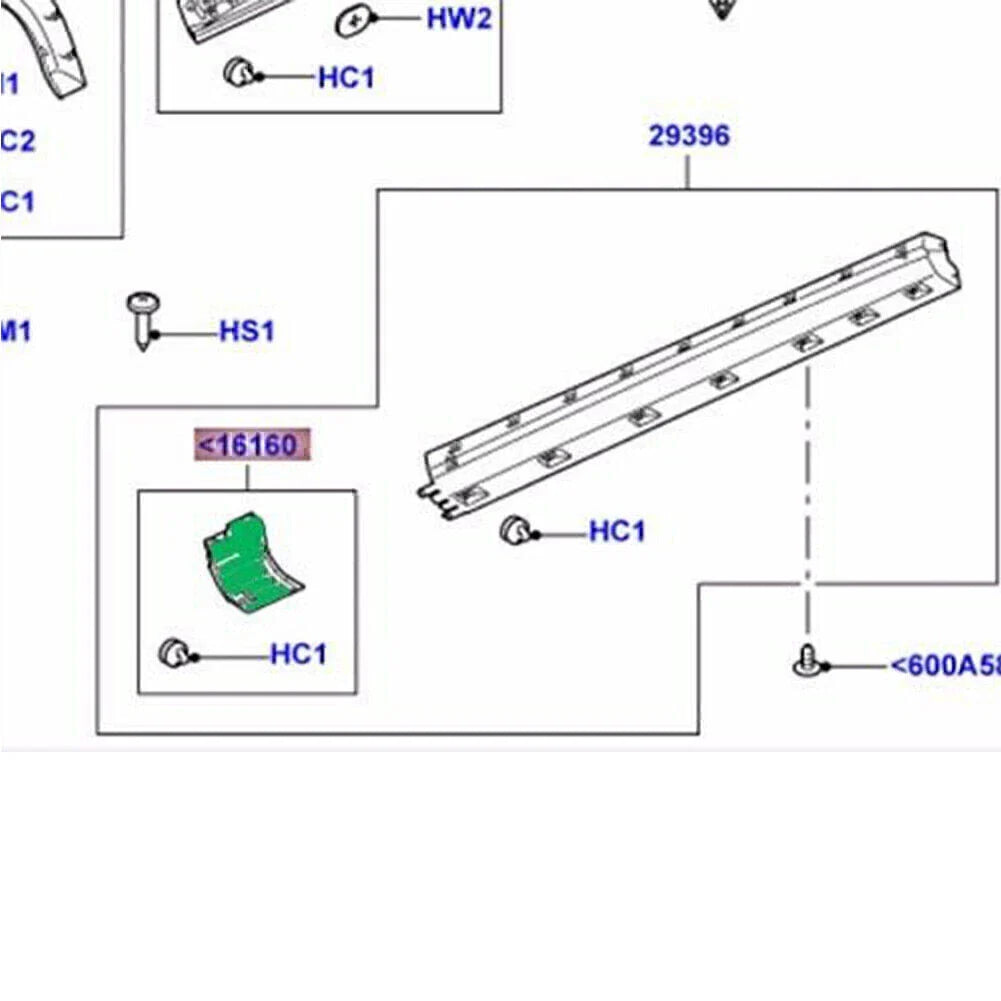 Fender Side Corner Protector Molding for Land Rover LR3 LR4 (2005-2016)