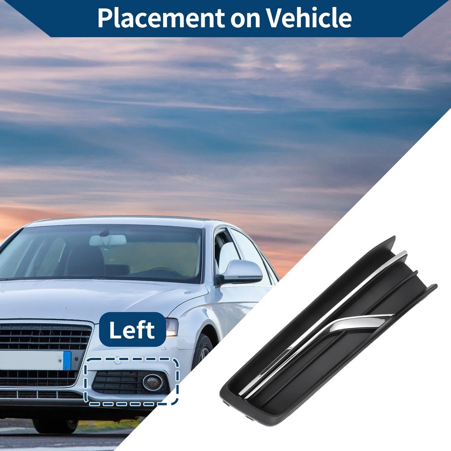 1 Pc Fog Light Grill for VW Passat (2016–2019) No. 561854661LRYP
