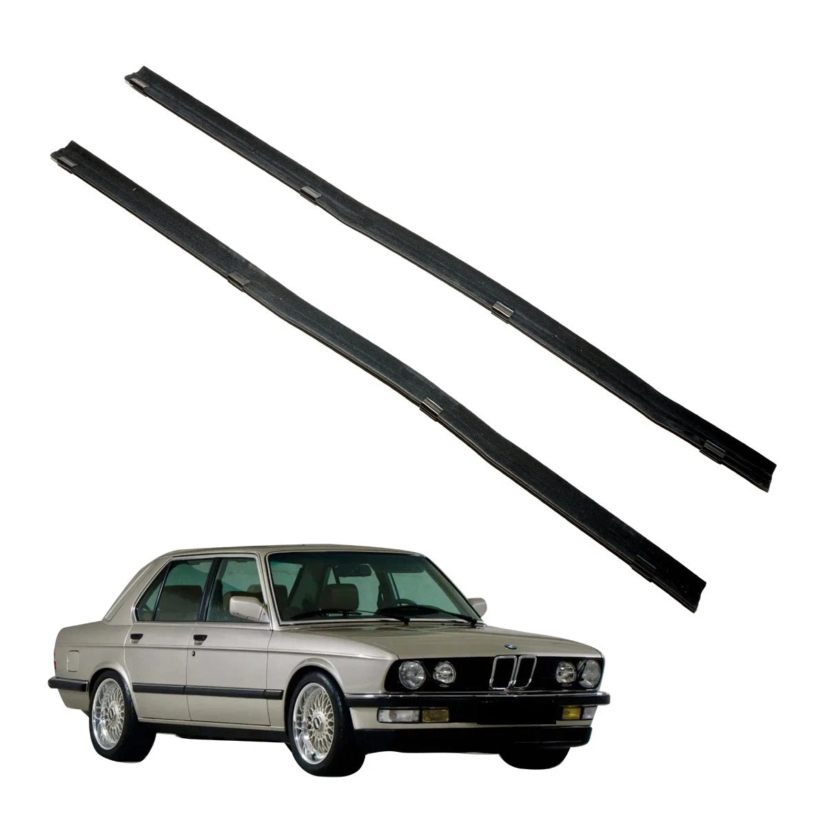 Set of 2 Front Door Weatherstrip for BMW 5 Series E28 (1982–1988)