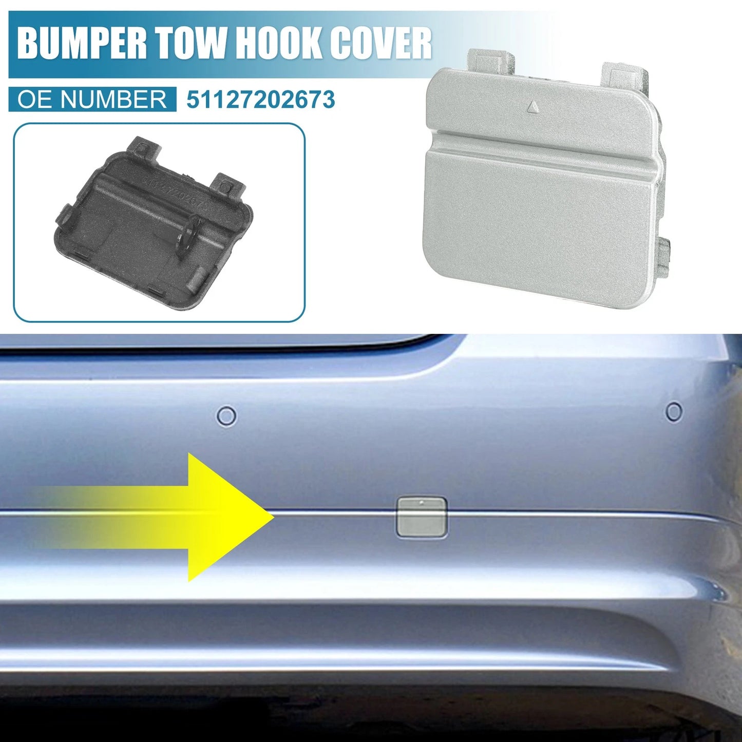 Rear Bumper Tow Hook Cover for BMW 3 Series E90 E91 (2009–2012) 51127202673