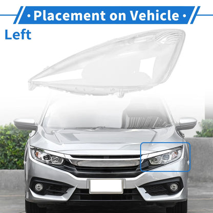 Car Front Left Headlight Lens Cover for Honda Fit (2009-2010)
