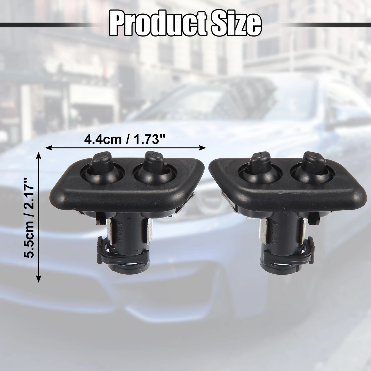 2X Headlight Washer Nozzle Sprayer Jet for BMW 525i (2001–2007)