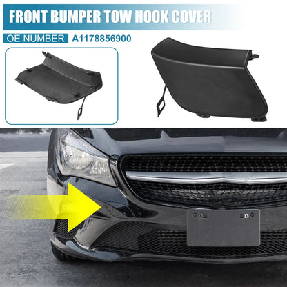 Front Right Bumper Tow Hook Cover for Mercedes-Benz CLA250 (2017-2019) Black