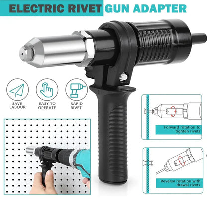 Electric Rivet Gun Adapter Kit for Cordless Drill Nut Riveter Wrench