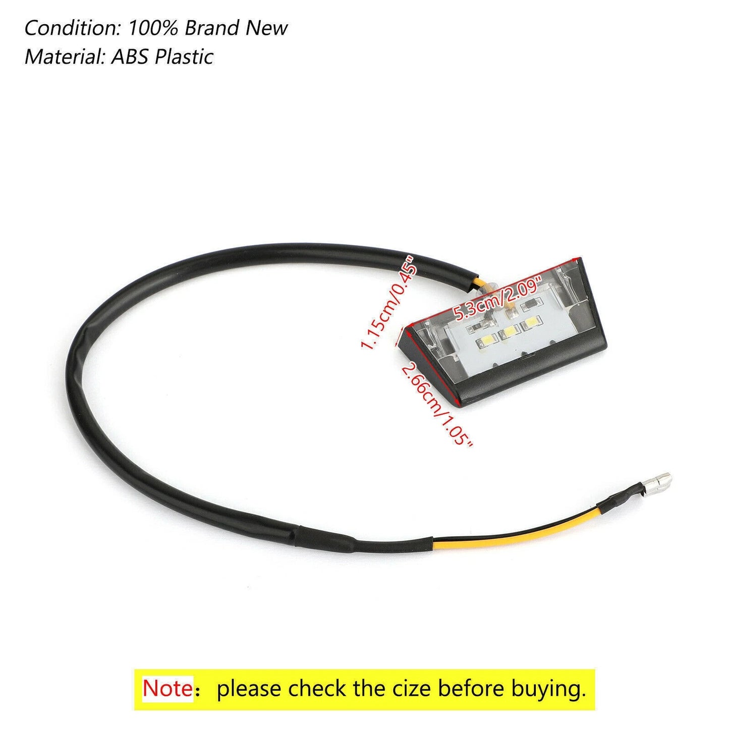 3X LED License Plate Holder for Universal Motorcycle