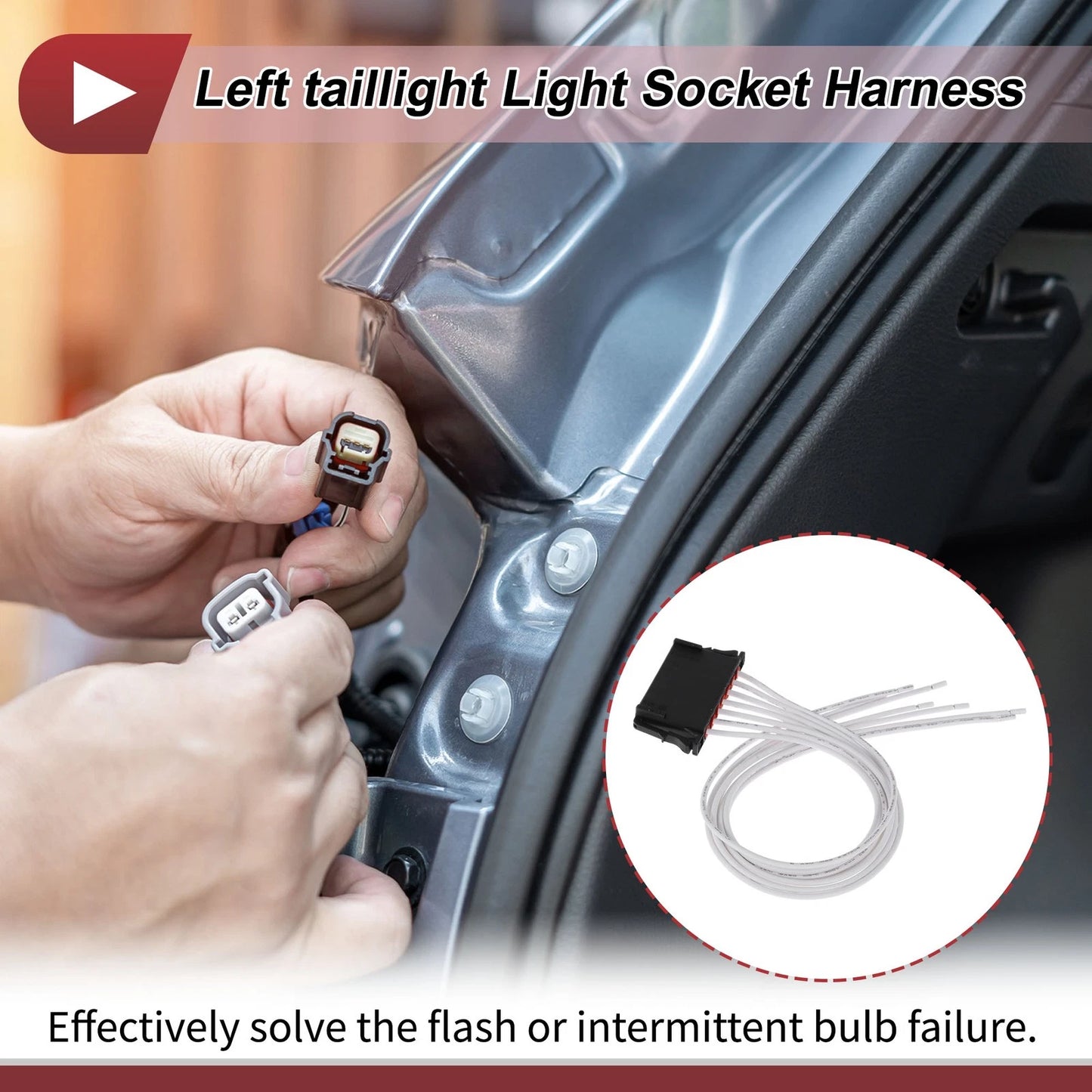 Left Tail Light Socket Wiring for Mercedes-Benz C-Class W204 (2012–2014) No. 2048202277