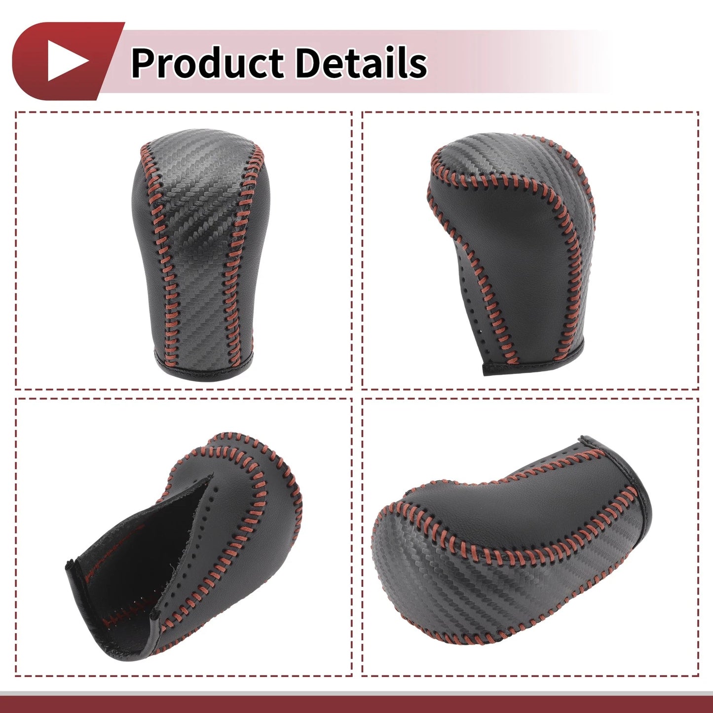 Gear Shift Knob Cover for Mazda CX-5 (2012–2023) Brown Faux Leather