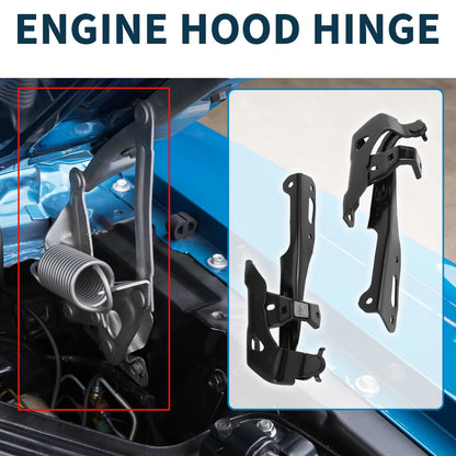 Hood Hinges for Honda Civic (2016–2021) 1 Pair Black