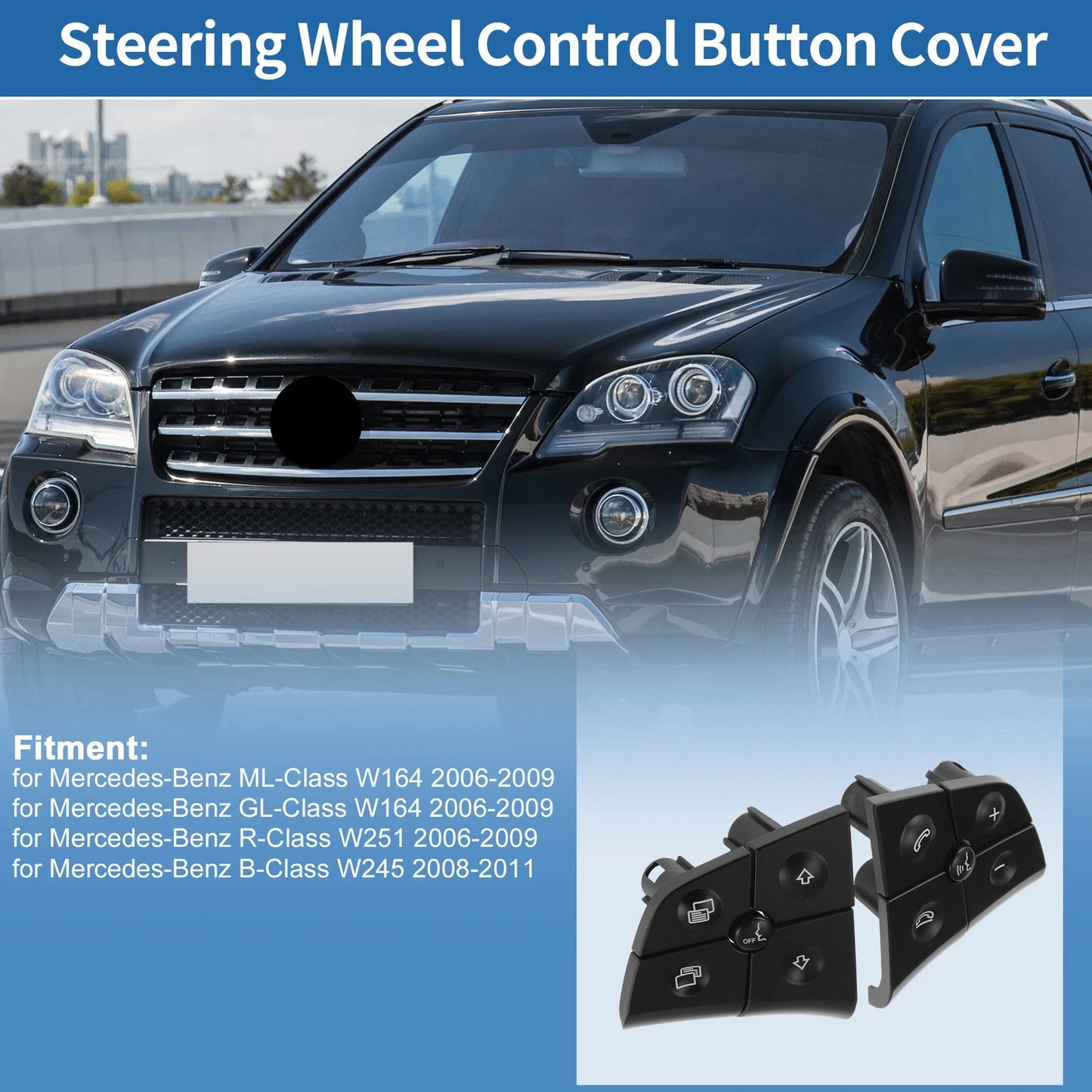 Steering Wheel Buttons Set of 10 for Mercedes-Benz (No. 1648207910)