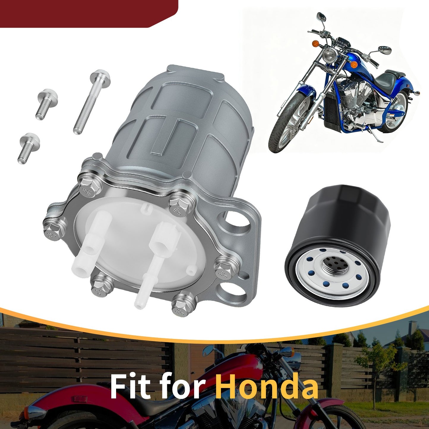 Fuel Pump Assembly + Oil Filter for Honda Fury 1300 (2010–2024)