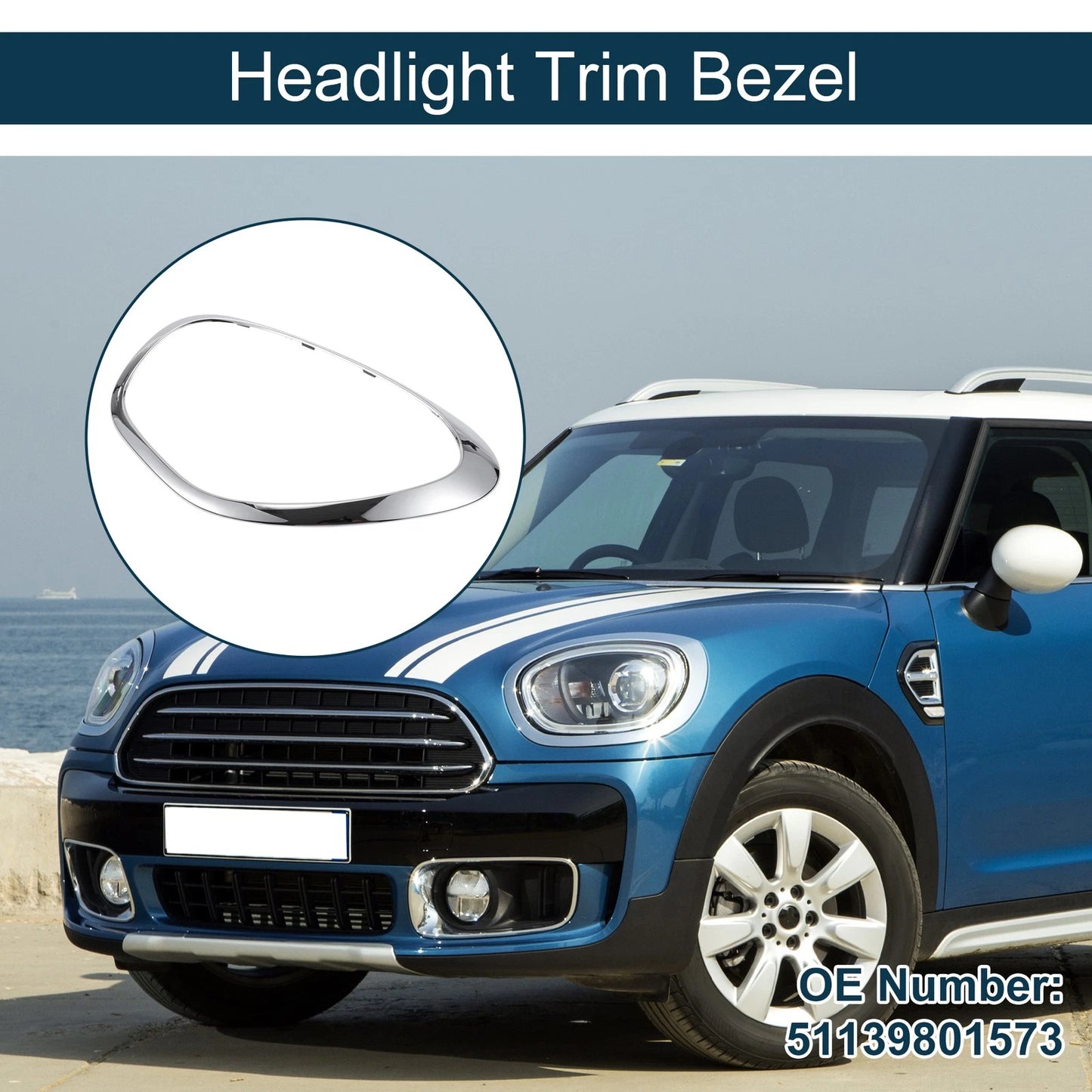 Headlight Trim Bezel for Mini Cooper Countryman (2010–2016) No. 51139801573