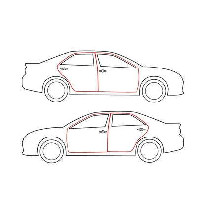 Set of 4 Door Weatherstrips for Mercedes-Benz W124 (1985–1996)