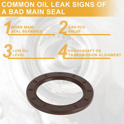 1Pc Crankshaft Oil Seal for Hyundai Elantra (2011–2020) No. 21443-2E110/21443-2E100