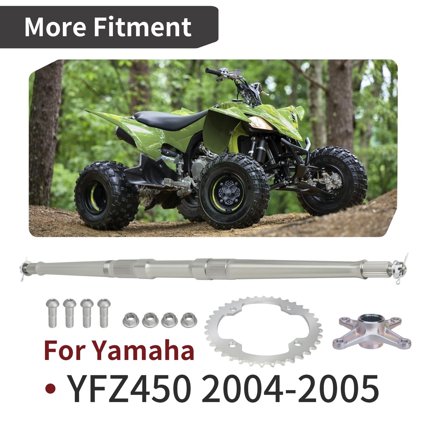 Rear Axle Shaft Kit for Yamaha YFZ450 (2004–2005)