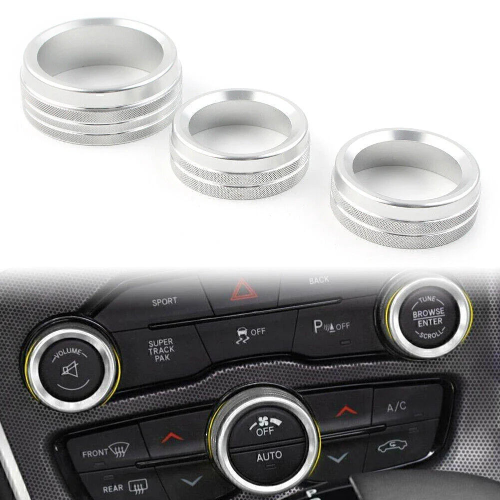 Air Conditioner Switch Knob for Dodge Challenger (2015-2024) Silver