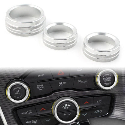 Air Conditioner Switch Knob for Dodge Challenger (2015-2024) Silver