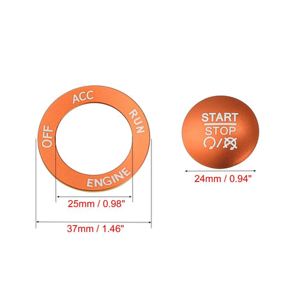 Engine Push Start Stop Button Cover Trim Kit for Dodge Charger Challenger (2015-2023)