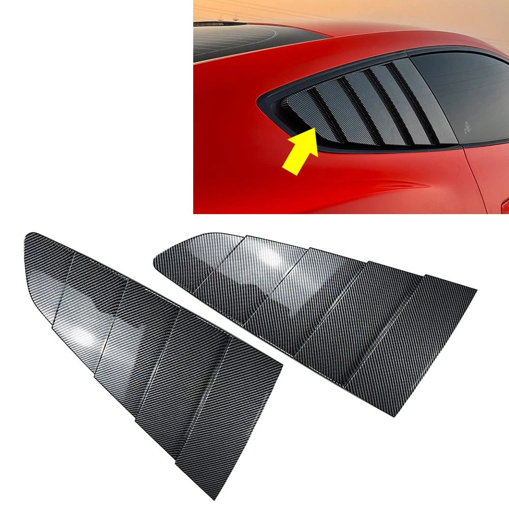 Rear Side Quarter Window Louvers Cover for Ford Mustang (2015–2023)