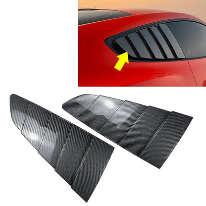 Rear Side Quarter Window Louvers Cover for Ford Mustang (2015–2023)